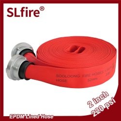 1.5“ red fire hose EPDM liner with PU cover with couplings Storz